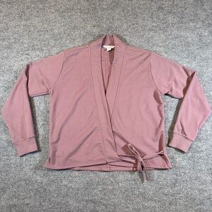 Athleta Retroterry Wrap Sweatshirt Womens XS‎ Damask Mauve